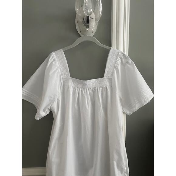 Madewell NWOT White Cotton Mini Dress Medium - Picture 9 of 11